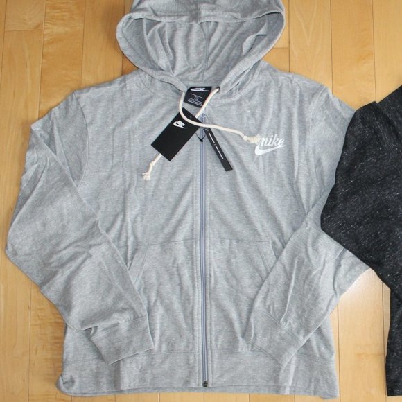 NWT NIKE WOMEN'S PLUS GRAY VINTAGE ZIP UP HOODIE‎ 2X 3X - Picture 3 of 6